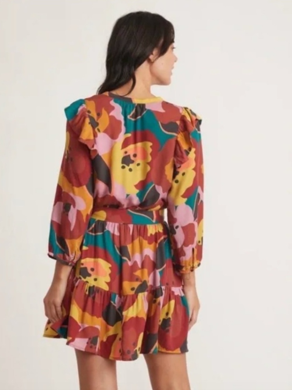 Marine Layer Elise Mini Dress in Exploded Floral (XS) - Picture 2 of 2